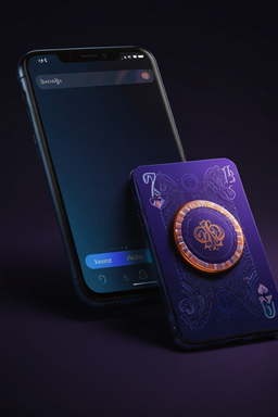 Smartphone com app de casino